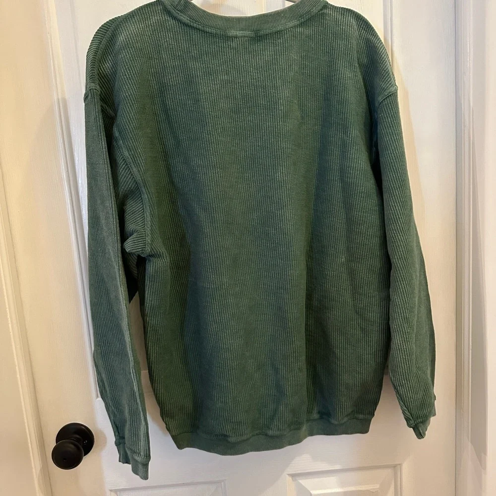 Green Oversized Hoodie with Long Sleeves and Boxy Fit - Picture 3 of 3